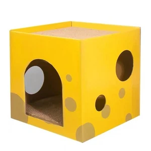 Cat Condo with Two Scratching Pads, 11.8"x11.8"x11.8". Sweet Home for Kittens... - Picture 1 of 7