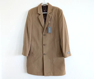 MICHAEL KORS Overcoat Men's 40R Madison Camel Lined Designer Topcoat Classic - Picture 1 of 19