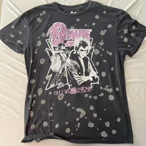 Camiseta gráfica David Bowie S/M gira de conciertos 1972 (híbrida) gris carbón - Imagen 1 de 7