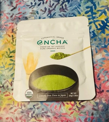 Encha Ceremonial Grade Matcha Tea Powder, Organic First Harvest Matcha