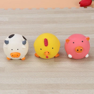  3Pc cane sicuro lattice urlando cartoon giocattoli pet suono giocattoli morbidi - Immagine 1 di 4