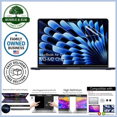 3 Pack HD Screen Protectors for MacBook Air 13.6 Inch Anti-fingerprint Durable - Image 1 of 4