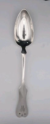 Rare Beautiful Silver Serving Spoon Poss Karl Adler Austrian Hungarian 19th cent - Image 1 of 4