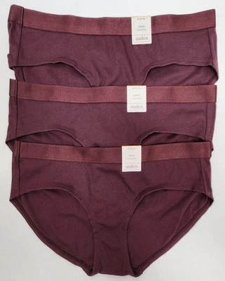 Auden Hipster Mujer Mediana (8-10) Lote de 3 Pack Ropa Interior Nueva Acanalada Muy Cómoda Foto 1 de 4