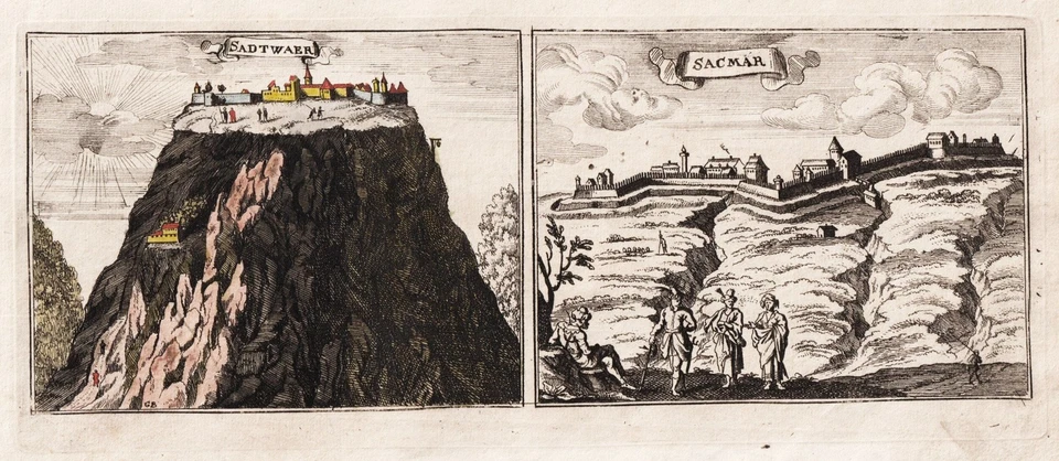 Satu Mare Roumanie Peeters Bouttats Carte Gravure Cuivre 1680 - Photo 1/1