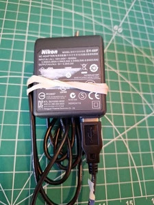 Cargador adaptador de CA Nikon EH-68P con cable USB P100 S70 S8000 S6000  - Imagen 1 de 4