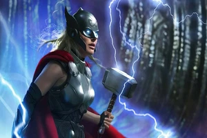 Póster con impresión de arte de pared Jane Foster Thor Hammer Lightning elige un lote de tamaño - Imagen 1 de 1