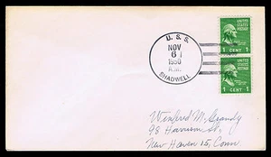 EE. UU. # 804 EN PORTADA AZUL MARINO MARCA POSTAL EE. UU. SHADWELL 1950 (ESP#025) - Imagen 1 de 1