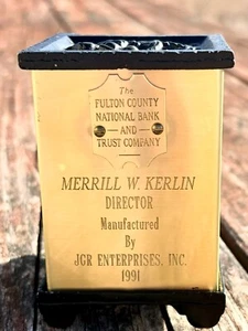 Faux Bank Safe Coin Bank, Cast Iron. Fulton County Bank, PA 1991 See All Photos) - Picture 1 of 8