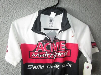 K-SWISS WOMEN'S CYCLING JERSEY PINK BLACK WHITE MEDIUM NEW NWT POLYESTER - Image 1 of 4
