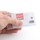 Clear ENCLOSED RIGID With EJECTION SLOT ID Card Badge Pass Holders HORIZONTAL UK