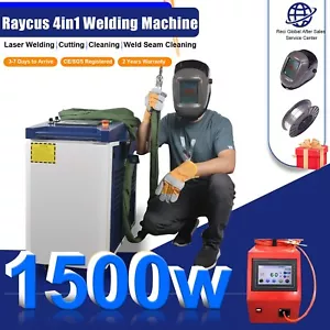 4IN1 Raycus 1500W Handheld Laser Welding/Cutting Laser Rust Remover Chiller US - Picture 1 of 19