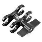 Aluminum Dual Hole Diving Butterfly Camera Clip Clamp Light Arm Ball Head Mount