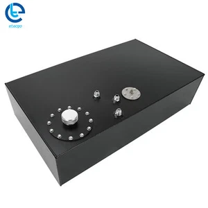 Black 17 Gallon/64L Fuel Cell Gas Tank w/ Cap & Level Sender Street Rod Aluminum - Foto 1 di 10