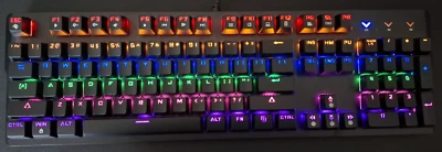 RGB Gaming Keyboard Multi Function Media Backlit - Solid Build - Please See Pics - Image 1 of 4