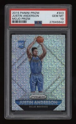 Justin Anderson 2015-16 PSA 10 Panini Prizm Mojo Prizm Rookie RC #08/25 *BONITO* Foto 1 de 2