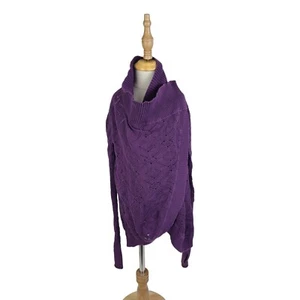 Ivivva purple play om wrap knit cardigan Sweater Girls size 6 - Picture 1 of 11