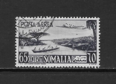 索马里亚斯科特 C19 二手 VF - 1950 65c 深蓝色航空邮件 — 第 1/2 张图片