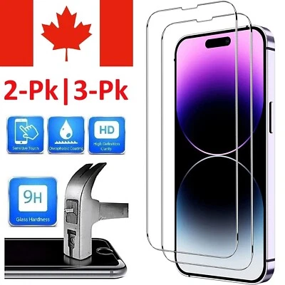 Premium Tempered Glass Screen Protector Cover for iPhone 14 Pro & 14 Pro Max - Image 1 of 4