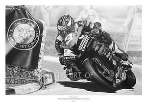 Michael Dunlop Hawk Racing BMW S1000RR 2016 Southern 100 Zeichnung Fine Art Print - Bild 1 von 9