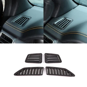 Carbon Fiber Style Dashboard Air Outlet Decorative Frame For Ford Ranger 15-2021 - Picture 1 of 12