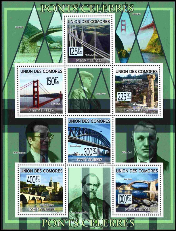 COMORO ISLANDS 2222KB - Famous Bridges "Souvenir Sheet" (pb90071) - Image 1 of 1