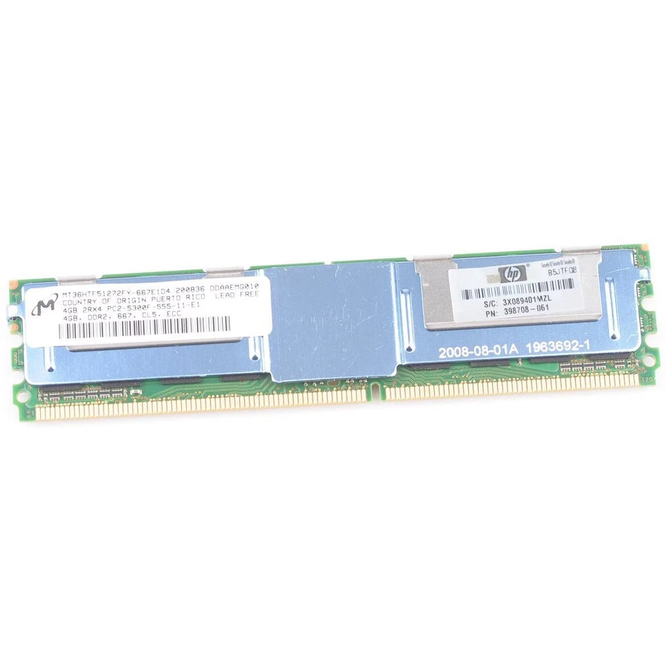Módulo de memoria original HP 398708-061 4 GB DDR2 Usada - Imagen 1 de 1