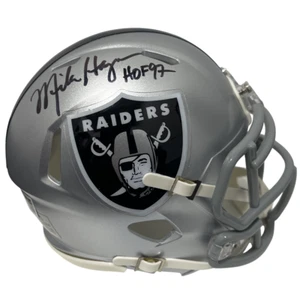 Mike Haynes Signed Raiders Speed Mini Helmet w/ HOF 97 Beckett Witness BAS COA - Picture 1 of 3