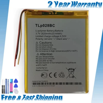 Battery 2800mAh Li-Po for ALCATEL C2820009C2,TLp028B2,TLp028BC,TLp028BD - Image 1 of 4
