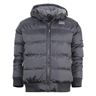 Crosshatch Mens Winter Padded Warm Hooded Coat Puffer Jacket Fleece Lined School - Image 1 of 3