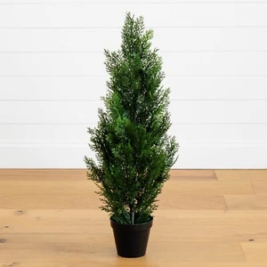 3’ Cedar Topiary Artificial Tree UV (Indoor/Outdoor) Home Decor. Retail $89 - Picture 1 of 7
