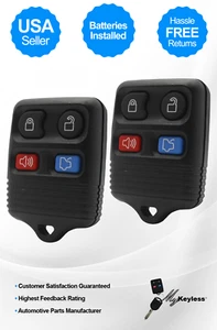 New Ford Lincoln Mercury Replacement Keyless Entry Remote Key Fob x2 Programming - Picture 1 of 1