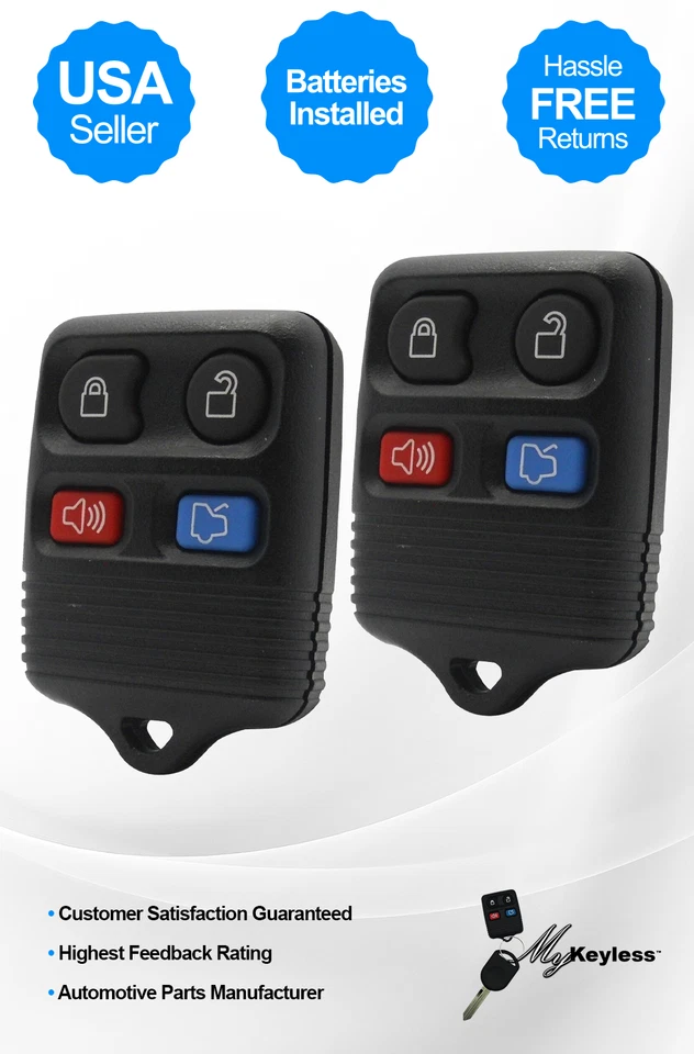 Nuevo Ford Lincoln Mercury Repuesto Entrada Sin Llave Mando a Distancia Llavero x2 Programación Foto 1 de 1