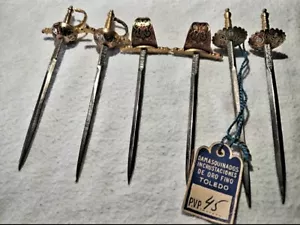 Oro di Toledo- 6 miniature spade spagnole - Imagen 1 de 7