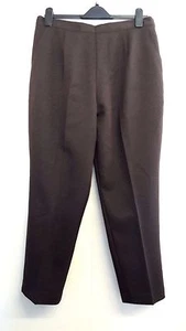 Lovely Brown Herringbone Elasticated Trousers from Dixi - Size 22, Leg 27 BNWOT! - Picture 1 of 3
