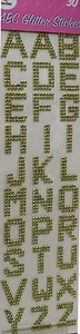 Glitzer Kristall ABC Buchstaben Textiel Sticker Geburtstag Party Aufkleber - Bild 1 von 27