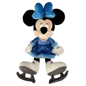 Disney Store Minnie Mouse Patinaje sobre Hielo Azul Vestido y Lazo Peluche Juguete 15" - Imagen 1 de 9
