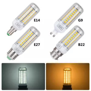 E12 E27 G9 GU10 LED Corn Light Bulbs Screw Base White Lamp 6W 12W 15W 110V 120V - Picture 1 of 15