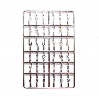 Dolls House Silver house Letters and Numbers Set Miniature Front Door Furniture - Image 1 of 4