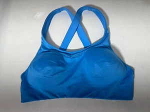 VICTORIAS SECRET PINK ACTIVE SEAMLESS LIGHTLY LINED BLUE SPORTS BRA M - Picture 1 of 5