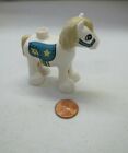 Lego Duplo WHITE HORSE PONY Animal for FARM Blue Saddle Pretty for Stable #2