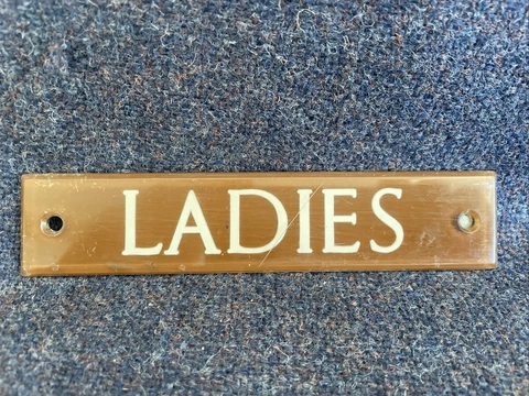 Vintage Industrial Toilet Sign LADIES Cover