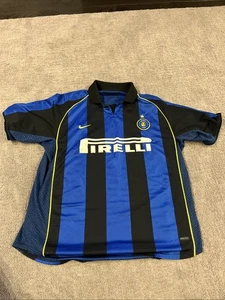 Camiseta Nike Inter de Milán Kit Camiseta Brasil Internazaionale 2001-2002 Grande L - Imagen 1 de 9