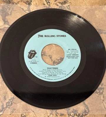 Rolling Stones Promo 45 Shattered From Some Girls 1978 New Old Stock Unplayed - Image 1 of 2