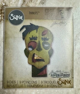 Tim Holtz Sizzix **ZOMBIE** 9-pc Metal Die Thinlits 660961 Halloween Scrapbook - Picture 1 of 2