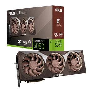 Asus NOCTUA RTX5080 OC, PCIe5, 16GB DDR7, 2 HDMI, 3 DP, 2730MHz Clock, PWM Fans - Picture 1 of 12