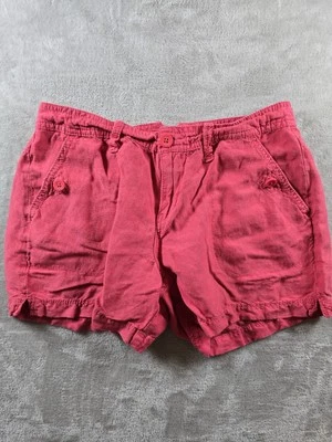 Calvin Klein Shorts Womens Size 4 Chino Linen Blend 4" Inseam Pink Stain - Image 1 of 4