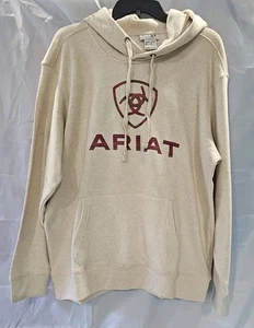 ARIAT REAL OMBRE SHIELD HOODIE WOMEN'S SWEATER OATMEAL HEATHER XL - Picture 1 of 6