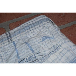 Tommy Bahama Reversible Hawaiian Linen Shorts Mens Size 34 Tropical Blue Plaid - Picture 1 of 10