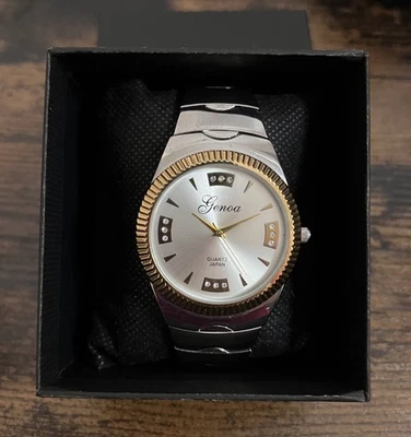 GENOA Women’s Watch Austrian Crystal Gold & Silver Tone Quartz Japan Movement - Image 1 of 4